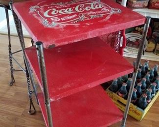 Coca Cola rolling utility cart
