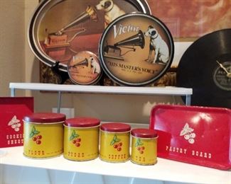 Ohio Art vintage Wolverine Toy Canister set