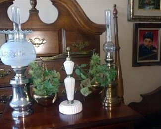 Living Room:  Kerosene Lamps & Plant Holder Scale