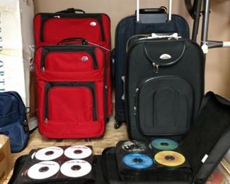 Garage Backroom:   Suitcases, MP-3 Music Disc's Lots of Music Stars