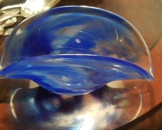 190.BLUE GLASS BOWL $