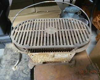 cast iron portable grill