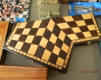 3 person chess set and board