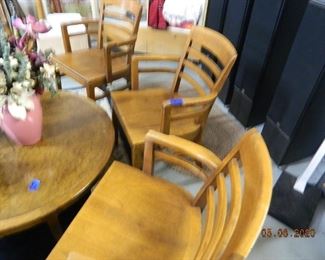 set of 3 wood chairs