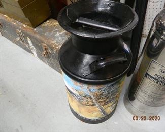 hand painted milk jug
