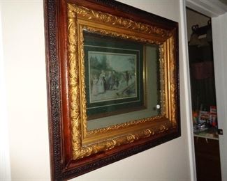 wall decor, actually mirror but reflecting picture on opposite wall