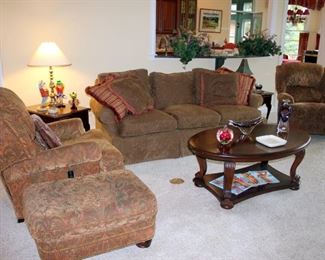 Century Furniture Sofa, Recliners and Ottoman