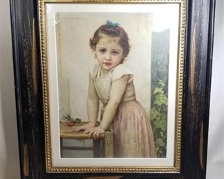 Framed Lithograph of Girl After Bouguereau. All of these items are in our current online auction, where you'll find detailed information, photos, and current bid price on each lot. This auction ends Wednesday, June 3rd. There is a link to the auction in the Sale Description.