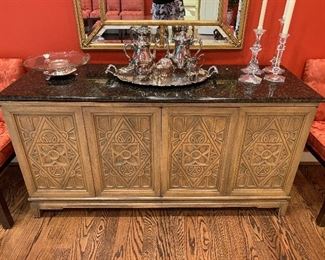 Marble top console $650