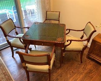 Maitland Smith game table $950 (chairs have sold)