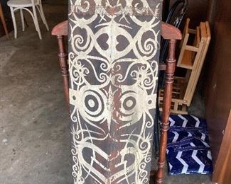 1950’s Indonesian/New Guinea Tribal Shield hand carved and painted.