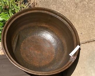 Large copper bowl