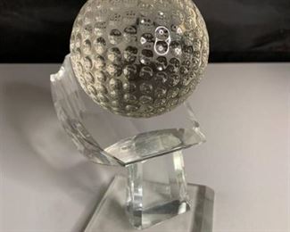 Crystal Golf Ball on Stand