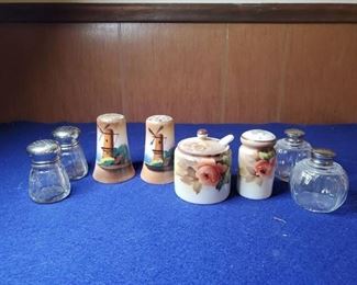 Lot of 4 Salt and Pepper (Noritake, and Clear)