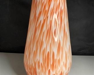 Murano Burnt Orange Spatter Vase