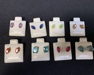 Lot of 8 Sterling Pierced Earrings