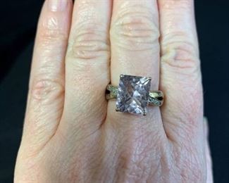 Beautiful Sterling Ring with Pale Purple/Blue Stone