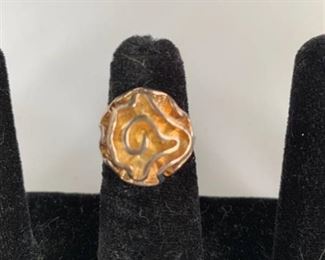 Gold Tone Ring Marked 925