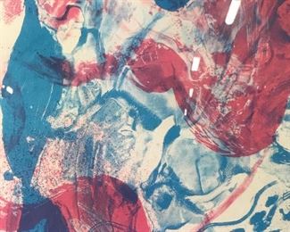 Signed Abstract Lithograph Alice Baber