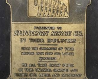 Vintage Commemorative Plaque, Poss Bronze