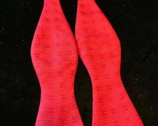 HERMES Paris Red Silk Bow Tie, France
