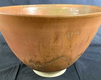 Art Pottery Bowl Ciral Saffron Drip Glaze