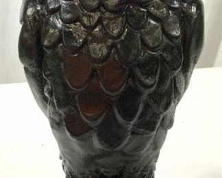 Black Ceramic Eagle Sculpture