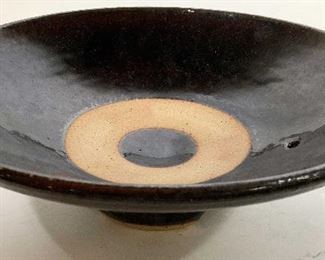 Hand Crafted Glazed Pedestal Pottery Bowl