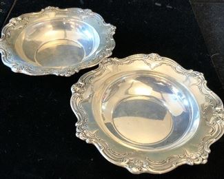 Pair Gorham Chantilly Sterling Silver Candy Dishes