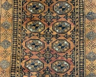 Hand Woven Gold Toned Oriental Carpet, Afghanistan