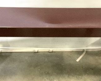 C1970s Maroon Gold Toned Lacquered Console Table