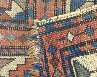 Antique Multi Toned KAZAK Wool Rug