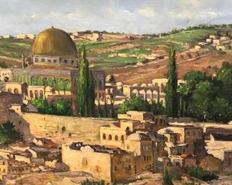 Oversized Signed Landscape of Jerusalem