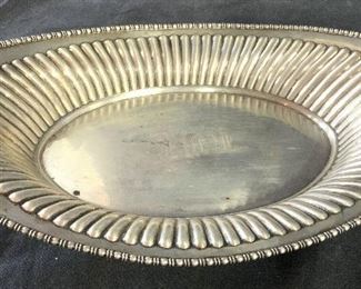 Antique Fluted Gadroon Sterling Silver Bowl