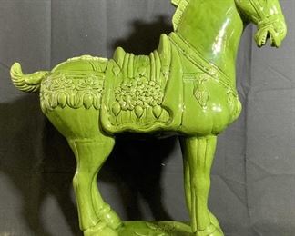 Asian Ceramic Porcelain Horse, Z Galleries