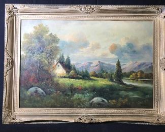 Signed Landscape Oil on Canvas Richard G. Welsch