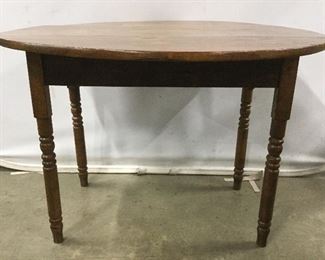 Antique Drop Leaf Carved Wooden Table