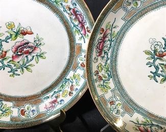 Set 4 Antique Persian Signed Porcelain Plates