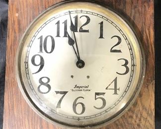 Vintage Wood Cased Imperial Electric Clock, USA
