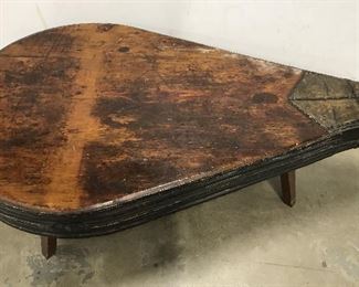 Oversized Antique Fireplace Bellow Table