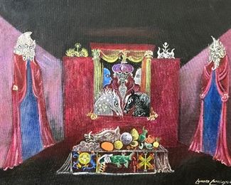 Signed Oil on Canvas AFTER Leonora Carrington