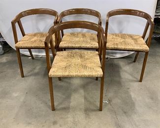 Set 4 Mid Century Modern C Form Chairs