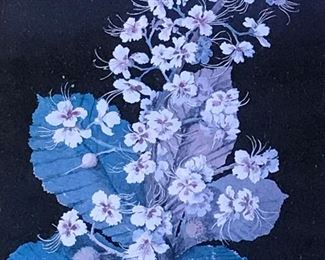 Print of blooming flowers