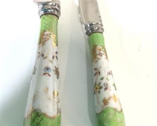 Hand Painted Porcelain Knives , A.E. Lewis & Co