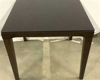 Mid Century Modern Wood Glass Side Table