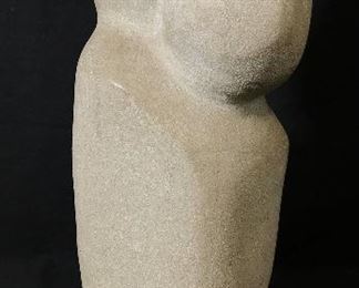 Polished Marble Statue with Marble Base