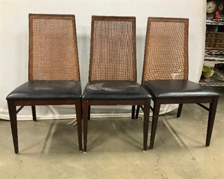Signed Set 3 Mid Century Modern Wood Side Chairs