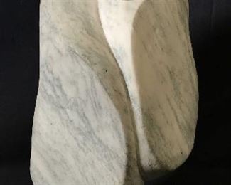 Polished White Variegated Marble Sculpture