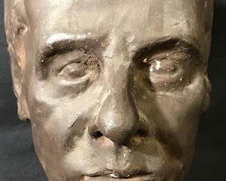 Brown Painted Ceramic Head