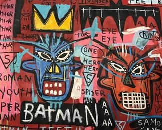 Signed Oil on Canvas AFTER Jean Michel Basquiat